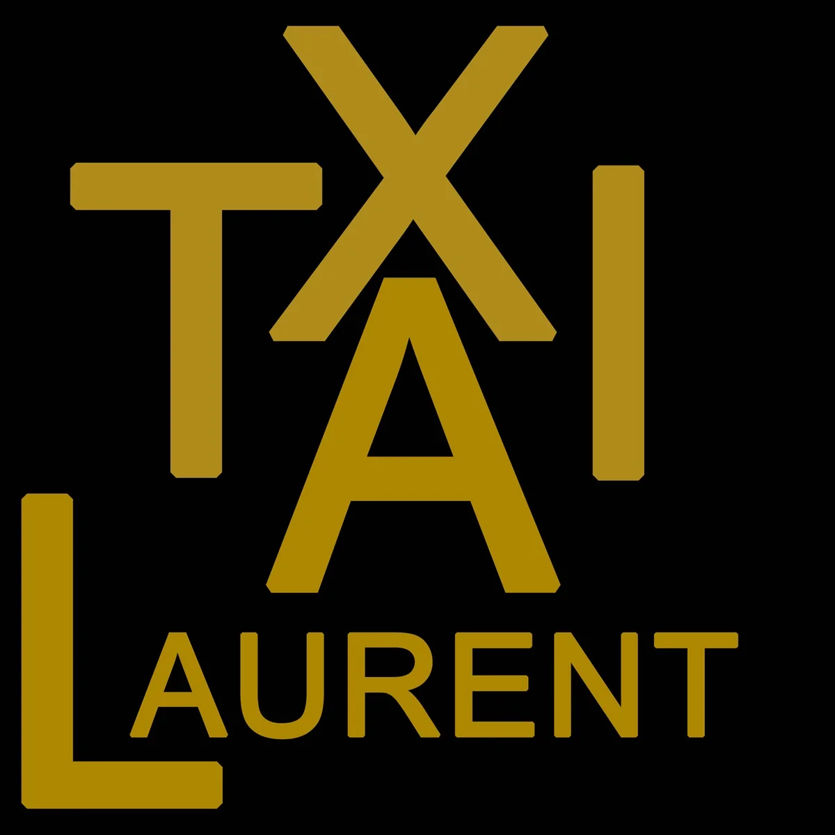 logo taxi LAURENT DAYRAUT moderne or et noir